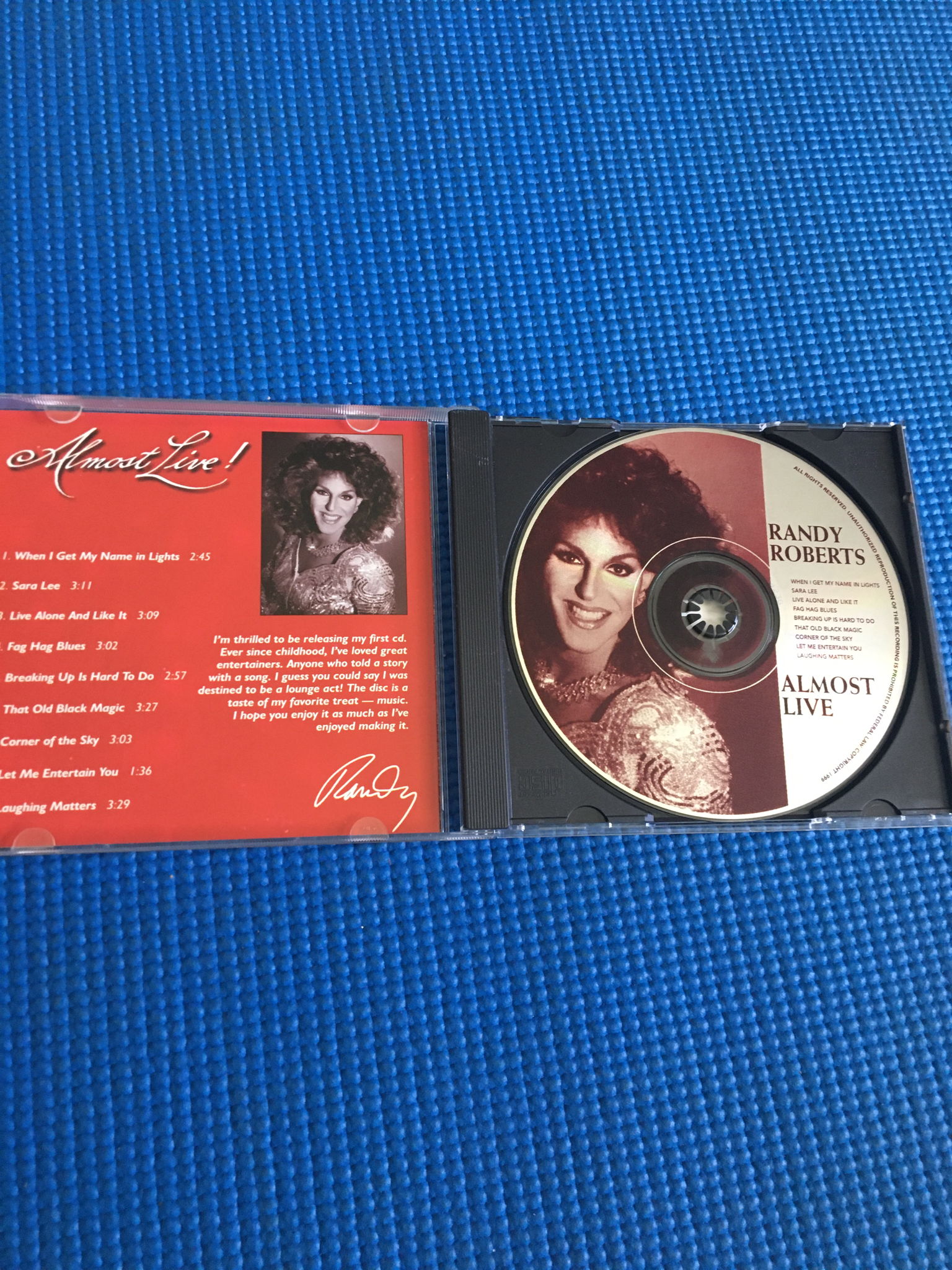 Randy Roberts signed autographed cd  Almost live 1999 4