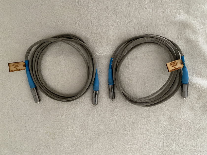 Plasencia & Hijos Blue Silver 99.99% Silver Audio Cables 2m RCA Solder-less Interconnect