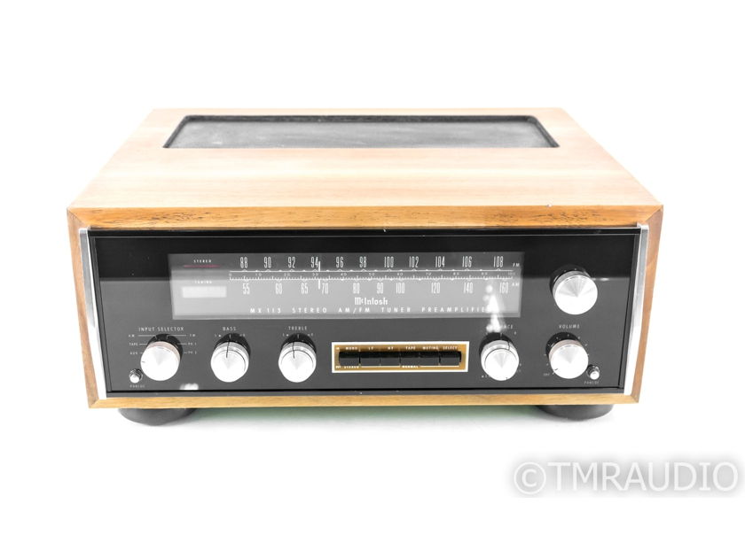McIntosh MX113 Vintage AM / FM Tuner / Preamplifier; MX-113 w/ Walnut Case (25435)