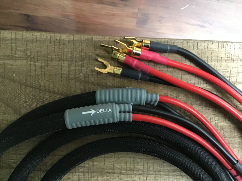 SHUNYATA RESEARCH  Delta speaker cables; 2 meter pair, copper spades to copper spades