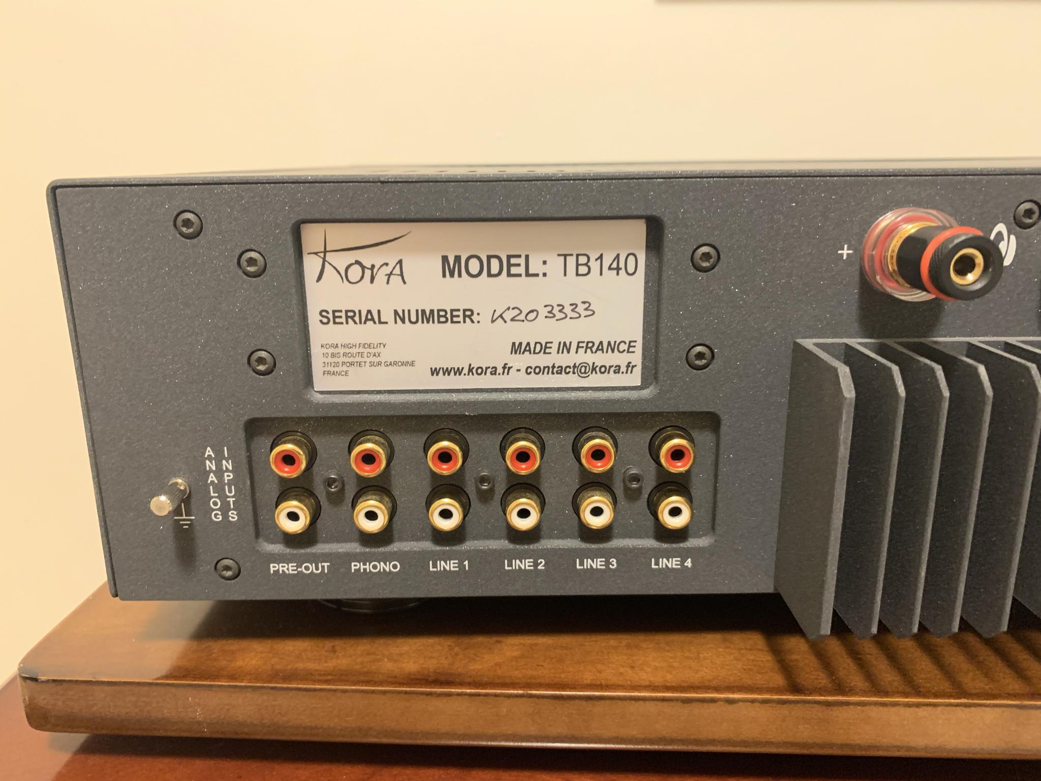 Kora TB140 Integrated Amplifier / MM Phono Input 3