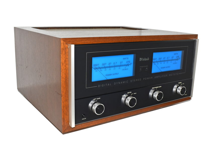 McIntosh MC 7270 2-CH 270wpc @ 8-Ohms Solid State Stereo Power Amplifier AMP w/ Wood Case MC7270