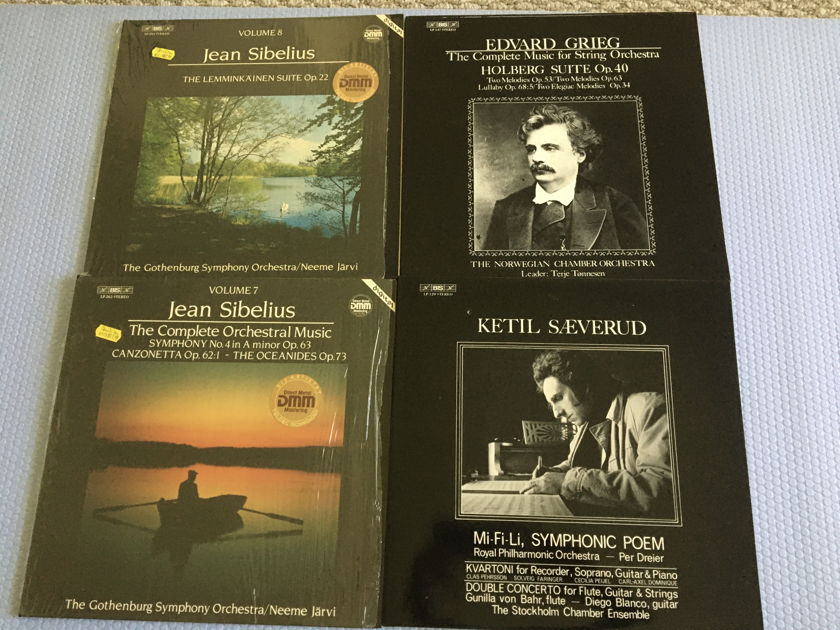 BIS classical Sibelius Grieg Saeverud Lp Record lot of 4 records 2 are DMM digital