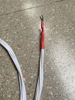 DIY speaker cable with 8x18 awg solid core pure Japanese copper in PTFE Teflon tubing. Furutech Rhodium spades