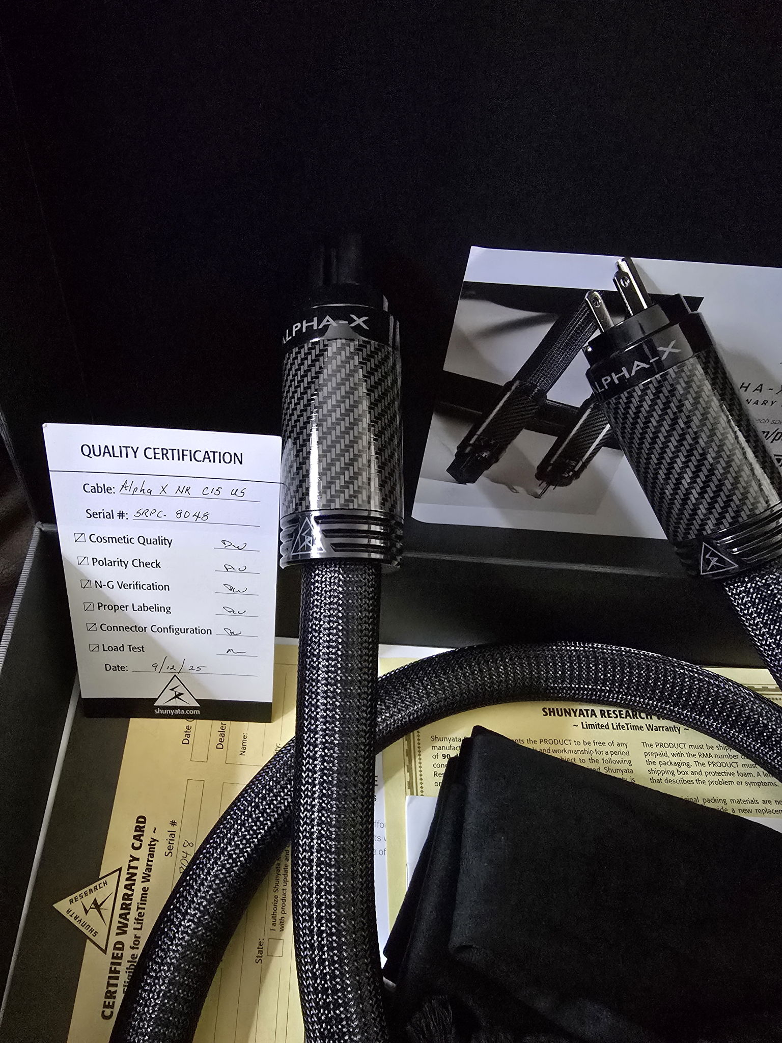 Shunyata Research Alpha X NR Version 3 - 1.75m 15amp 5