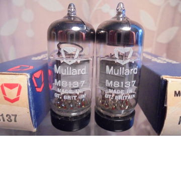 MULLARD M8137/12AX7 MATCHED PAIR OF NEW OLD STOCK BRITI...