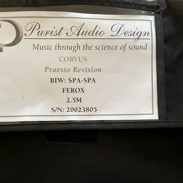 Purist Audio Design Corvus Praesto Revision- Price reduced