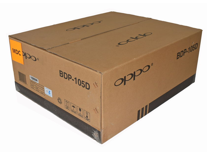 OPPO BDP 105D Blu-Ray Disc BD-Video Blu-ray 3D DVD SACD CD HDCD Player w/ Remote Control Manual & Org Packing