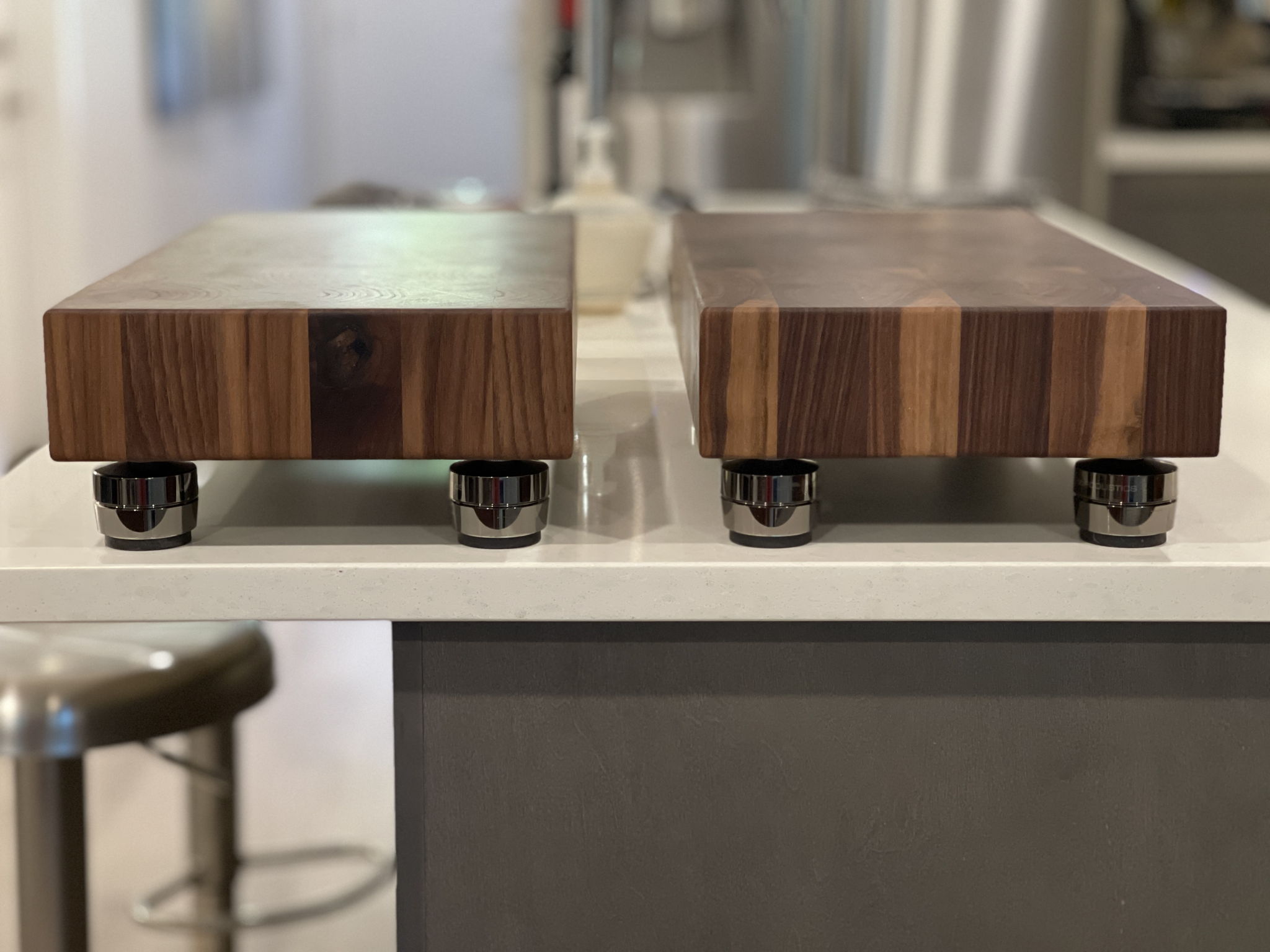 Walnut Butcher Block Amp Stands With GAIA 2 feet