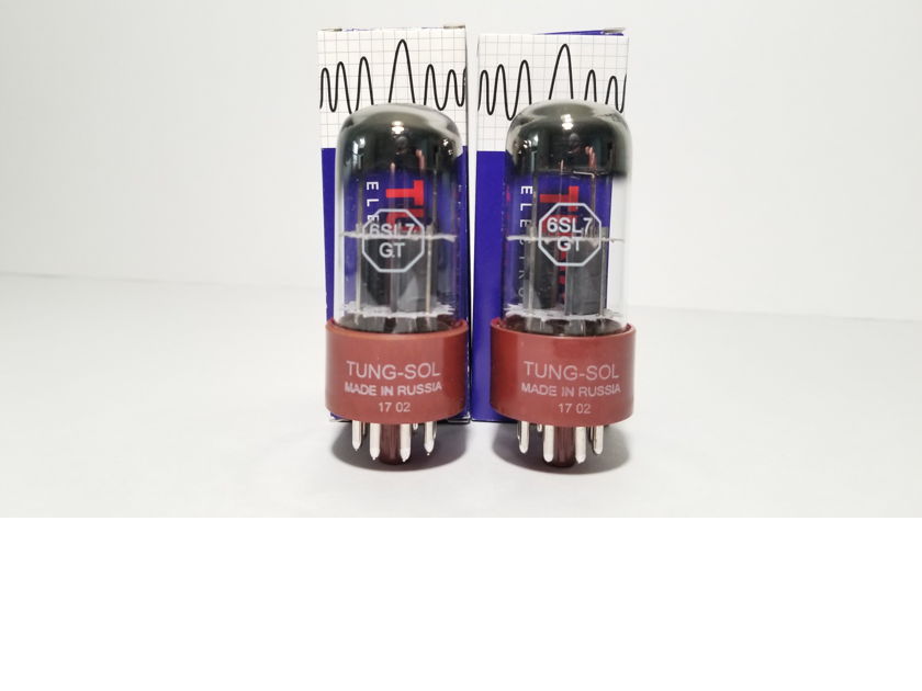 TungSol 6SL7GT, NIB, matched pair, lownoise and microphonics Tubes
