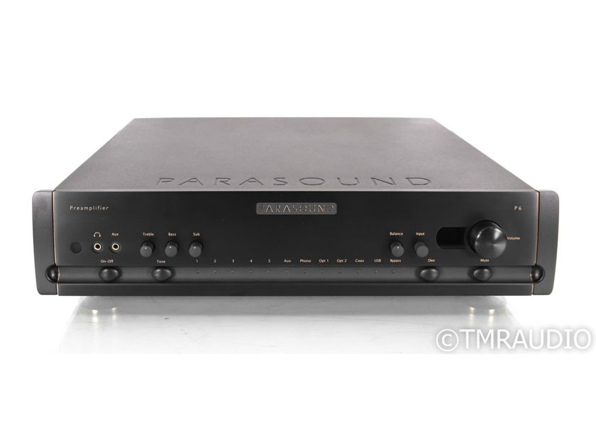 Parasound Halo P6 2.1 Channel Preamplifier; Black; Remote; MM / MC Phono (49859)