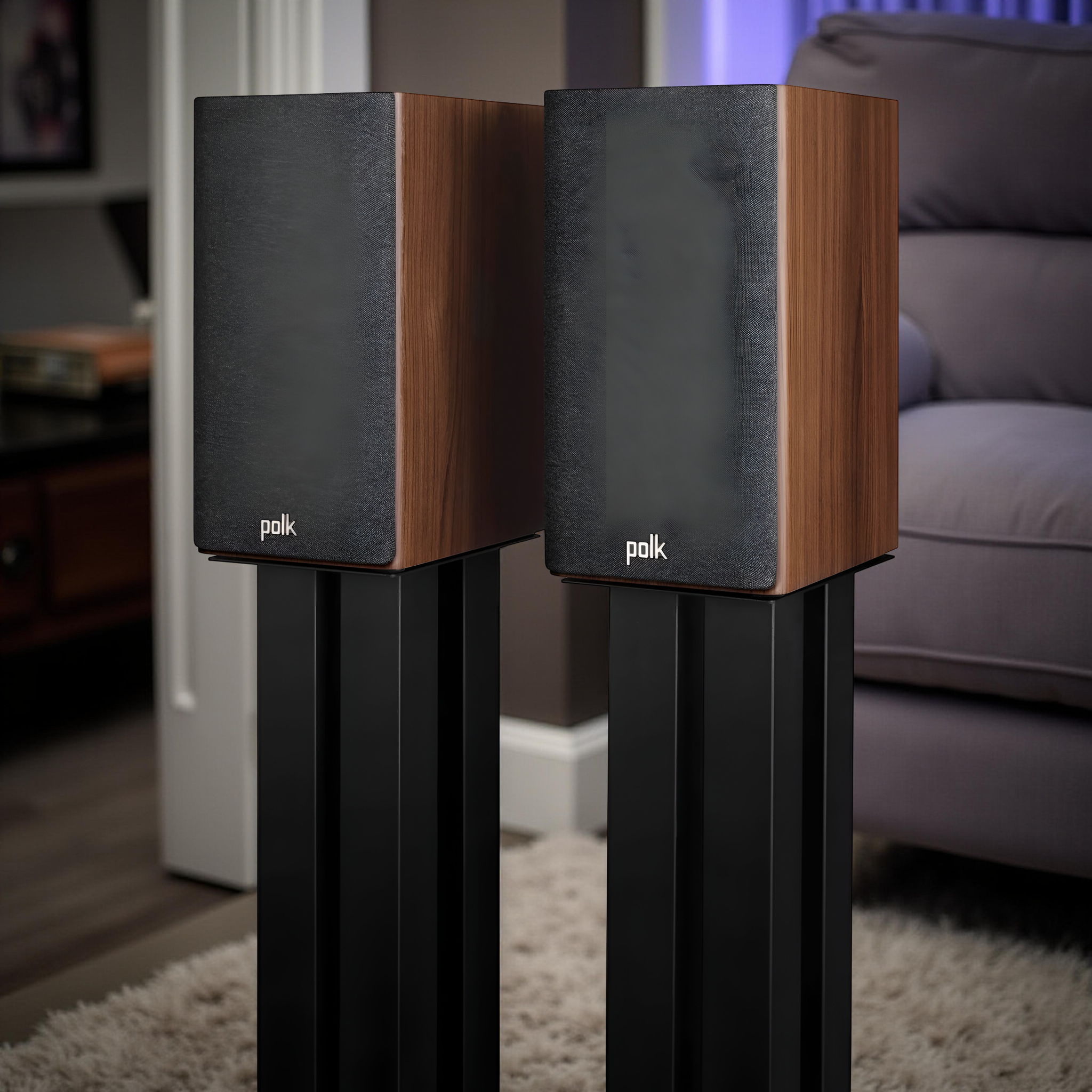 Polk Audio Reserve R100 Bookshelf Speakers in Brown 2