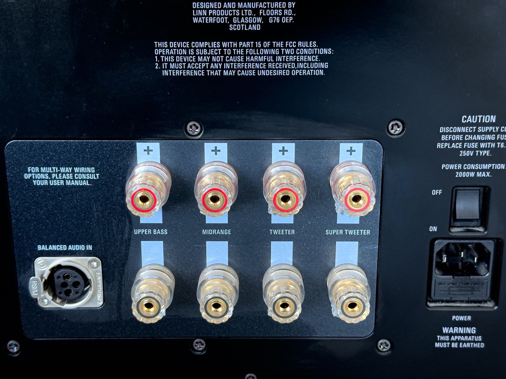 Here is a clearer view of the connection panel.