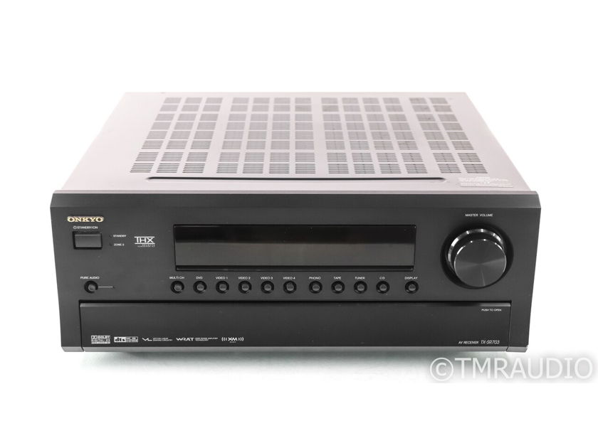 Onkyo TX-SR703 7.1 Channel Home Theater Receiver; MM Phono; Black (No Remote) (29823)