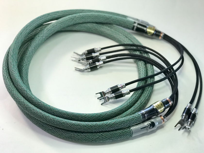 Crystal Clear Audio Magnum Opus Speaker cables with Furutech  SPADES to SPADES