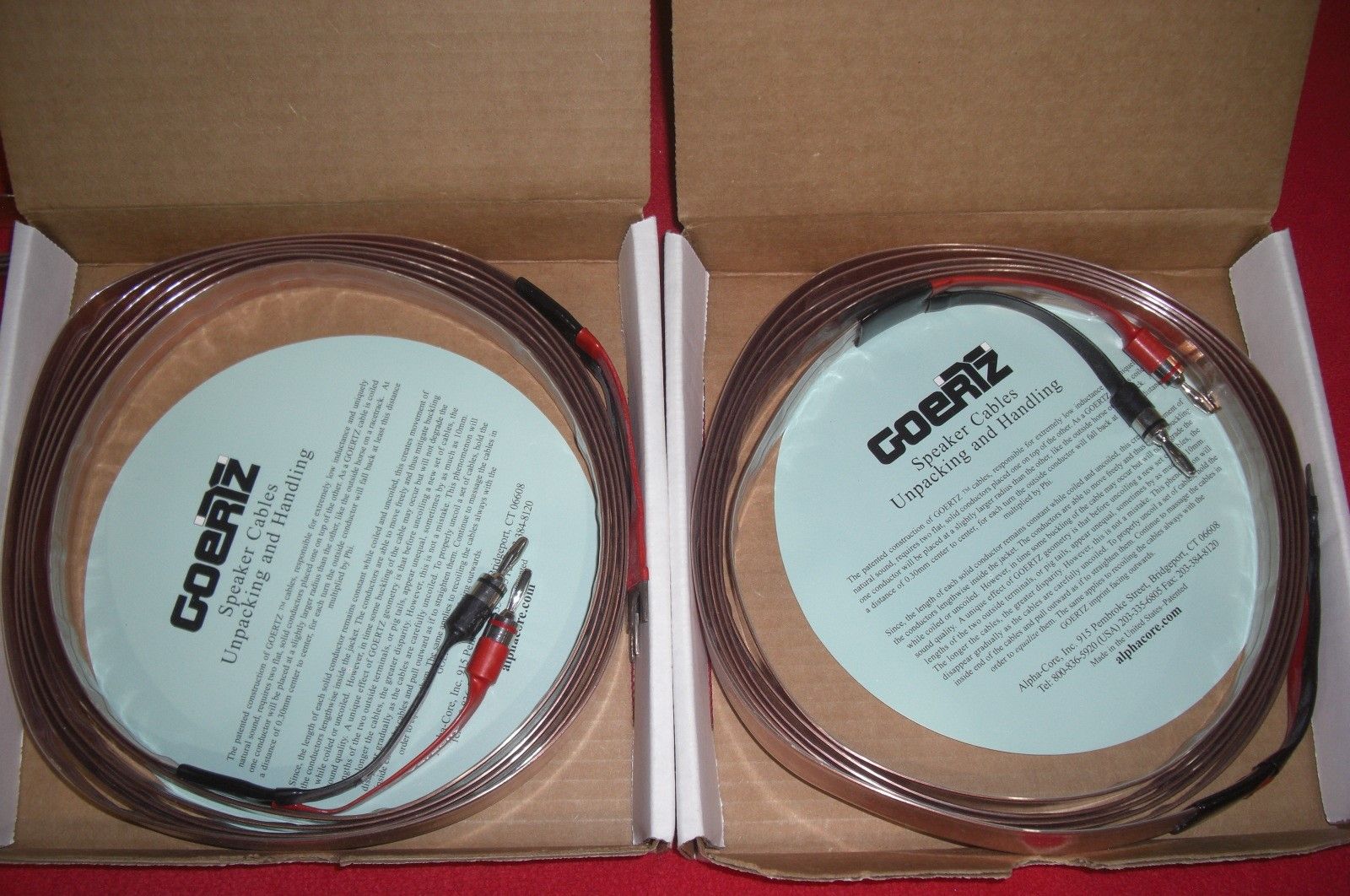 Alpha Core Goertz MI2 Veracity Speaker Cables *3.5 Met...