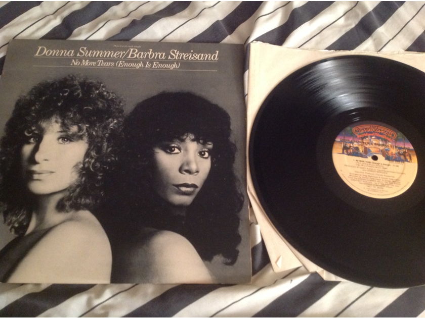 Donna Summer Barbra Streisand - No More Tears(Enough Is Enough) 12 Inch Single One Sided Vinyl Side Two Blank Vinyl NM