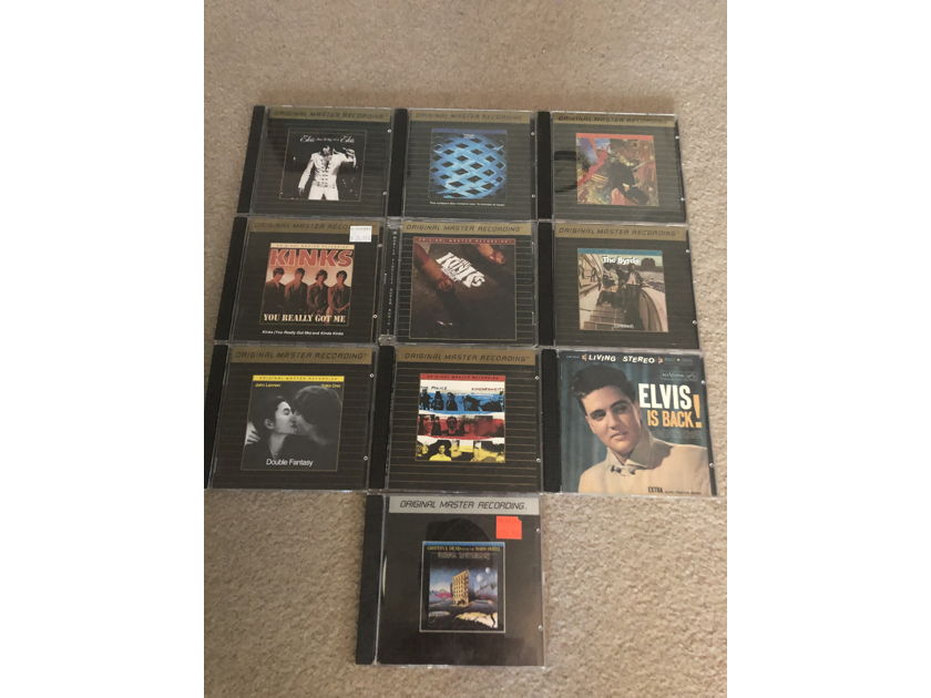 10 MFSL Gold CD Collection, Who, Elvis, Kinks, Police and more! Mobile Fidelity Sound Labs Original Masters recordings