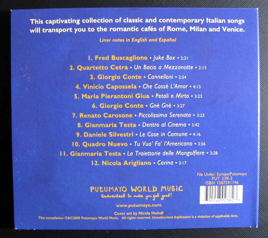 Various Artists - Italian Café  - 2005 STARBUCKS / Putu... 2