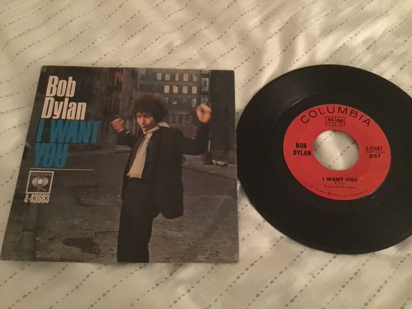 Bob Dylan Vintage 45 With Picture Sleeve  I Want You/Just Like Tom Thumb’s Blues