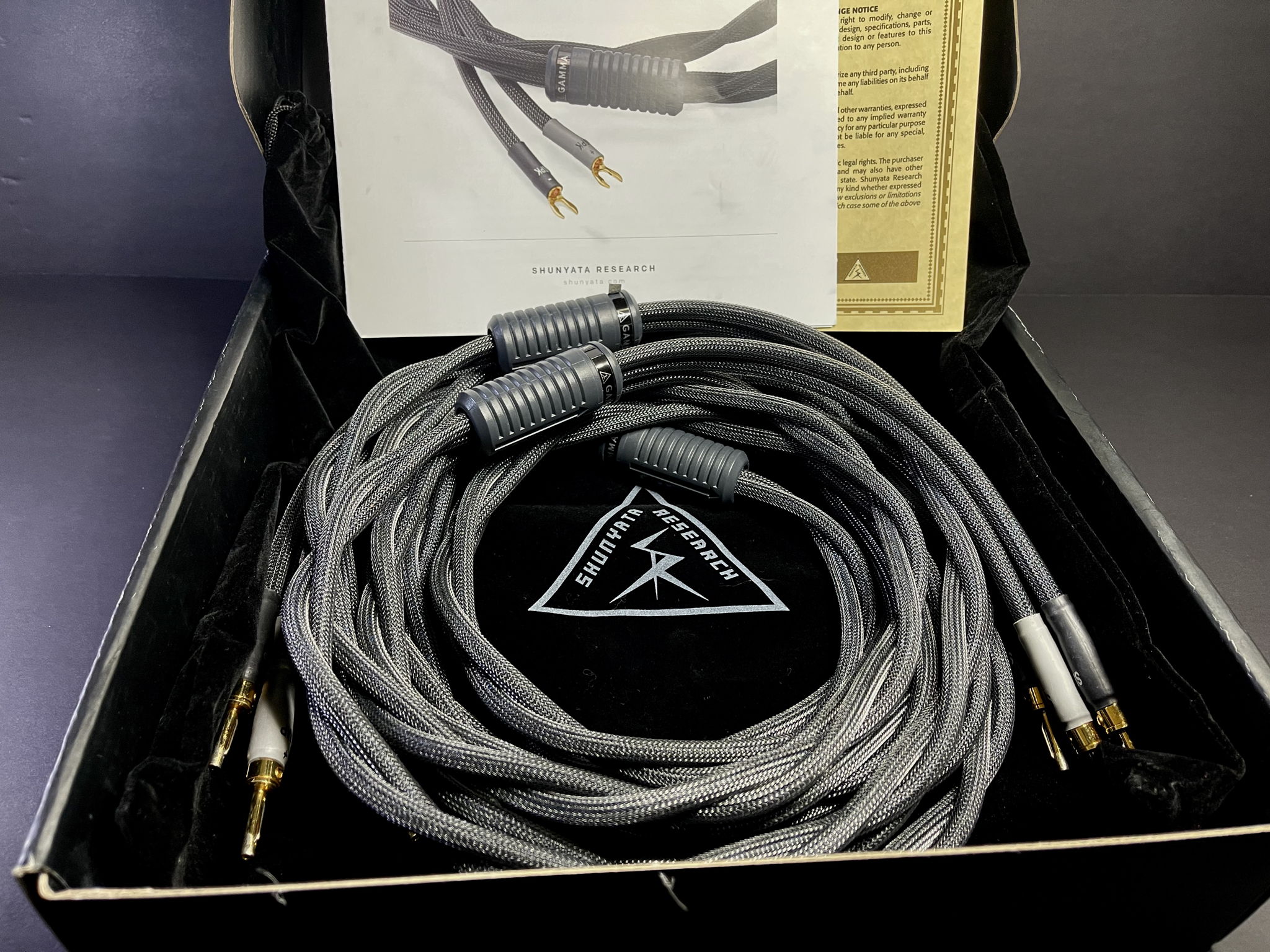 Shunyata Research Gamma Series 3m pair speaker cables 3