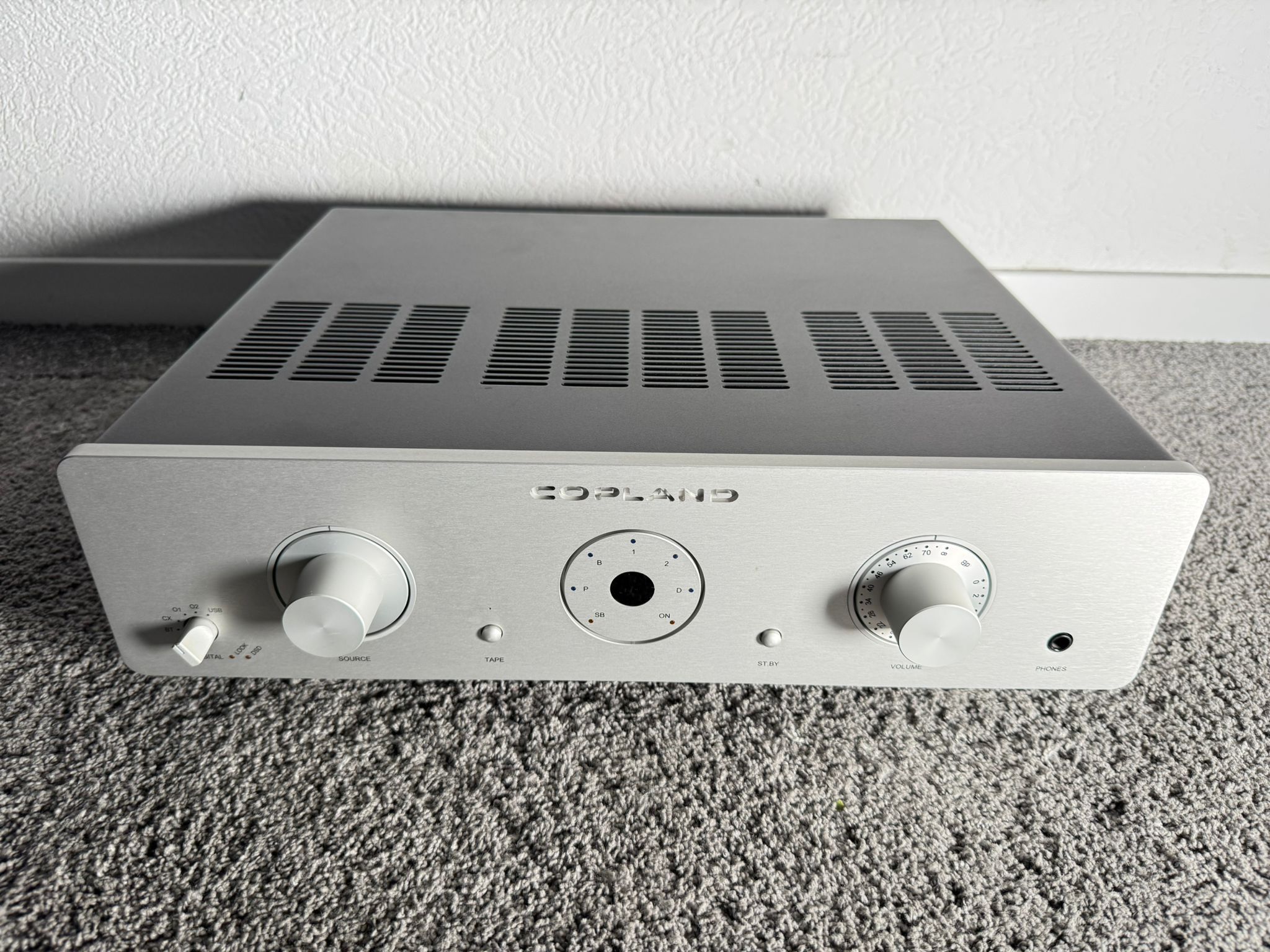 Copland CSA-100 hybrid integrated amplifier in silver new