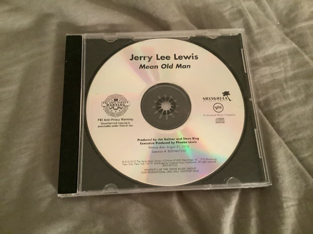 Jerry Lee Lewis Verve Records Test Pressing  Mean Old Man