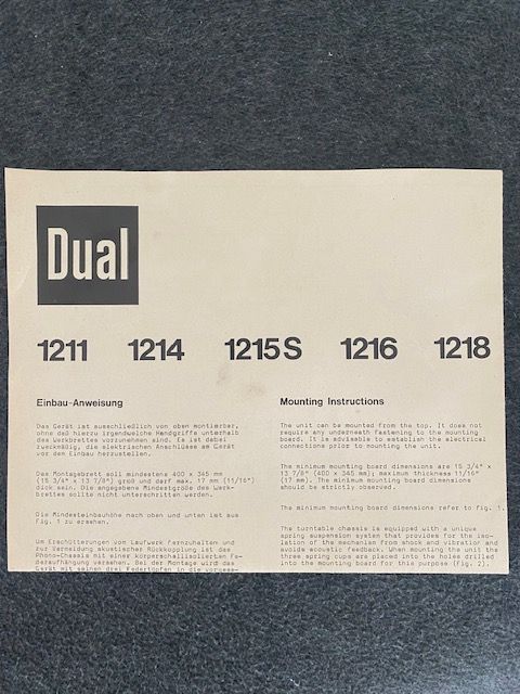 Dual 1218 3