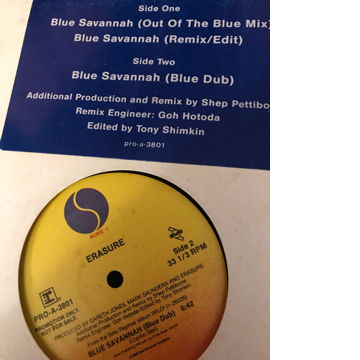 Erasure US Promo 12 3 Trk Blue Savannah  Erasure US Pro...