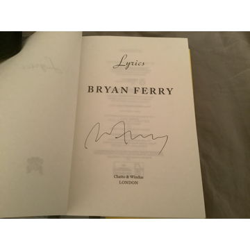 Bryan Ferry Roxy Music Signed Hardcover Book Lyrics