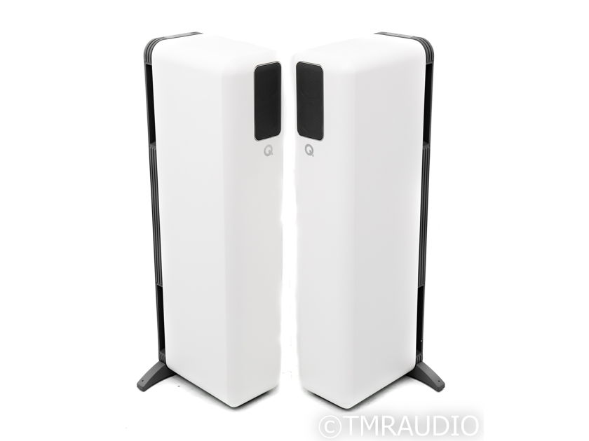 Q Acoustics Active 400 Wireless Powered Floorstanding Speakers; White Pair; Q Hub (42830)