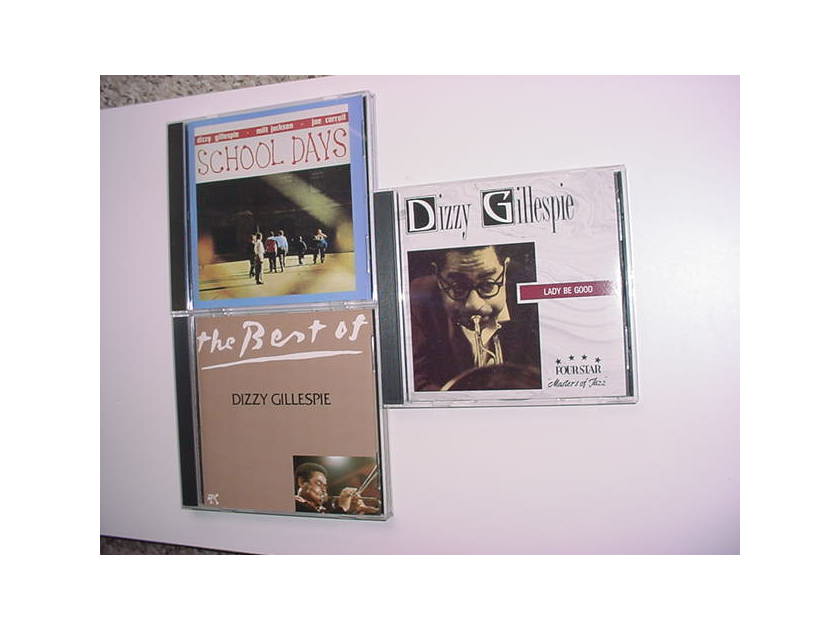 JAZZ Dizzy Gillespie cd lot of 3 cd's School days Lady be good Best of