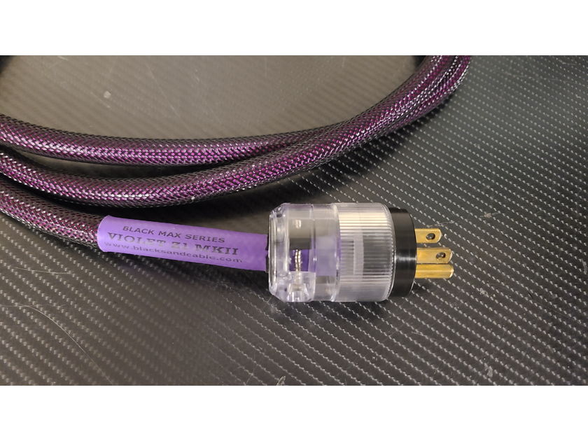 Black Sand Violet Z1 MK2 Power Cable. 2 Meters