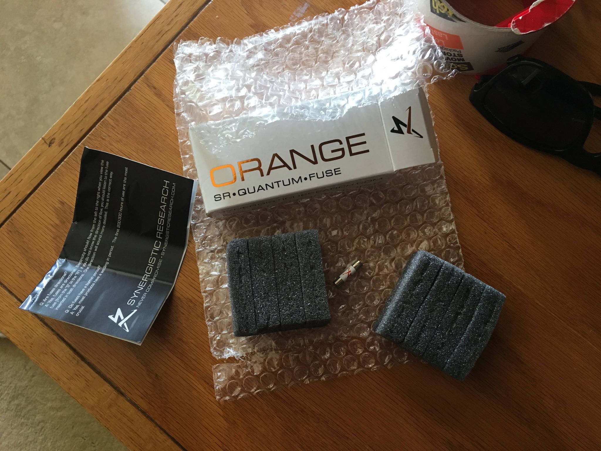 5/21/21 Synergistic Research Orange Fuse arrives 