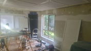 Added 2 x 13mm Acoustic plasterboard with Greenglue to walls and ceiling