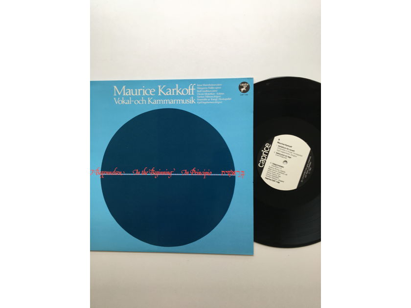 Maurice Karkoff Lp Record  Vokal-och Kammarmusik caprice Cap 1189 1983