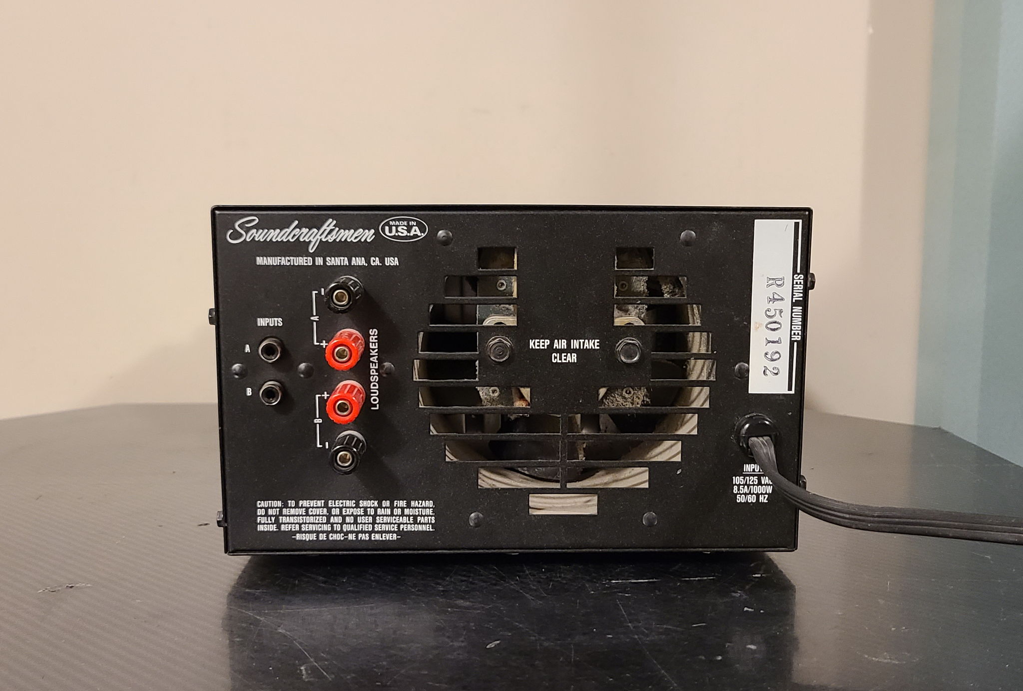 Soundcraftsmen PCR800 Stereo Power Amplifier 5