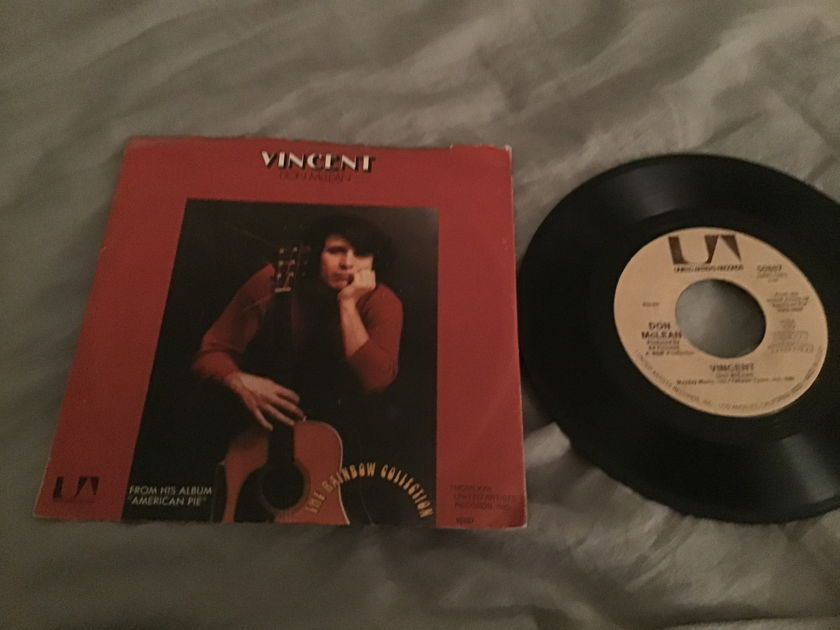 Don McLean  Vincent 45 With Picture Sleeve