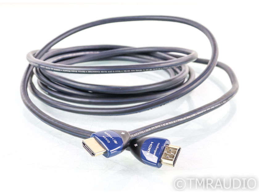 AudioQuest Ocean HDMI Cable; 12ft Digital Interconnect; 4K UHD; HDR (32414)