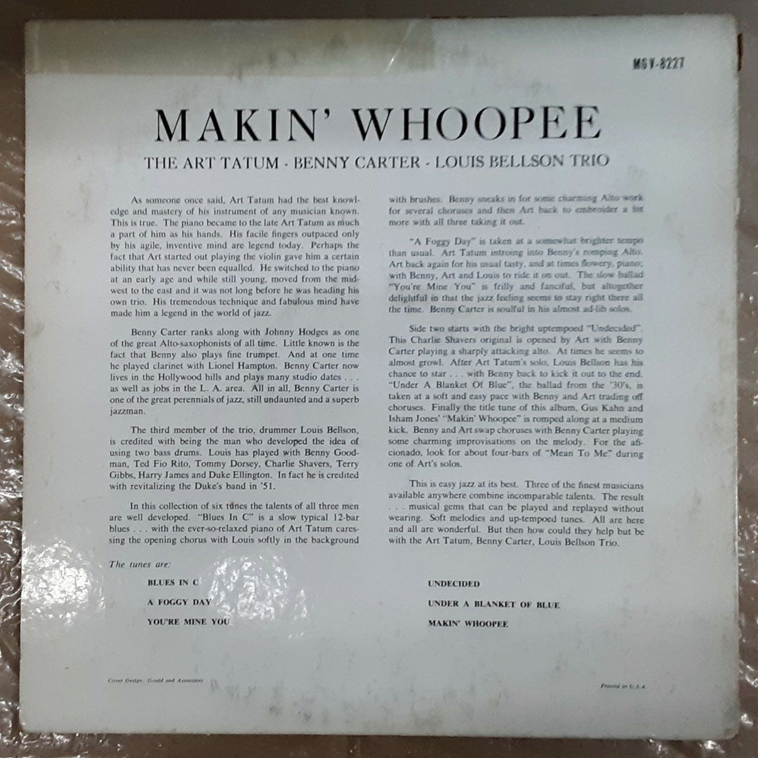 Art Tatum, Benny Carter, Louis Bellson - Makin' Whoope... 2