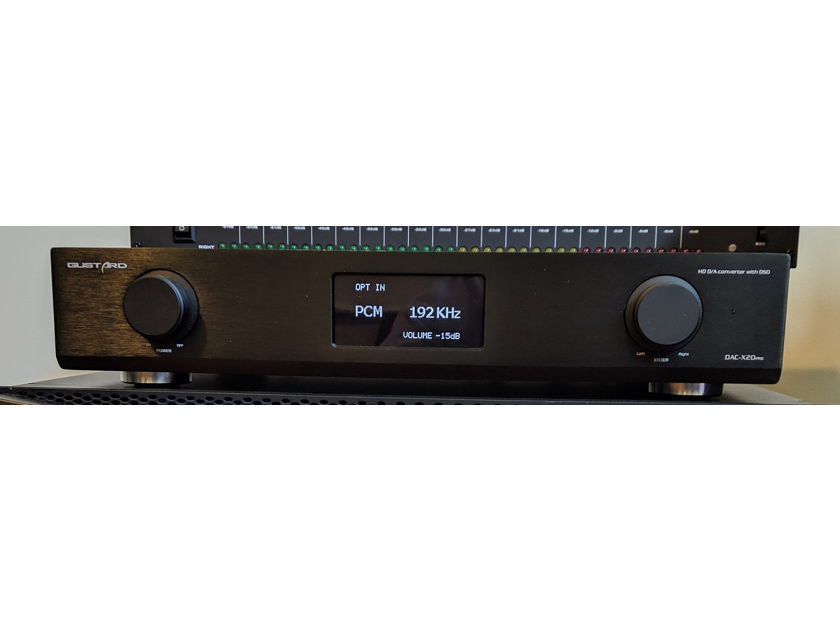 GUSTARD DAC-X20 Pro + Behringer Monitor1 Volume Control + AudioQuest Cinnamon Toslink