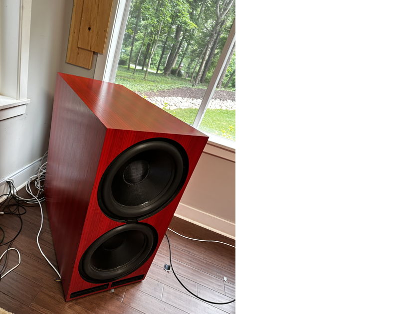 JTR Speakers 4000ULF dual subwoofer zebra wood Subwoofers Audiogon