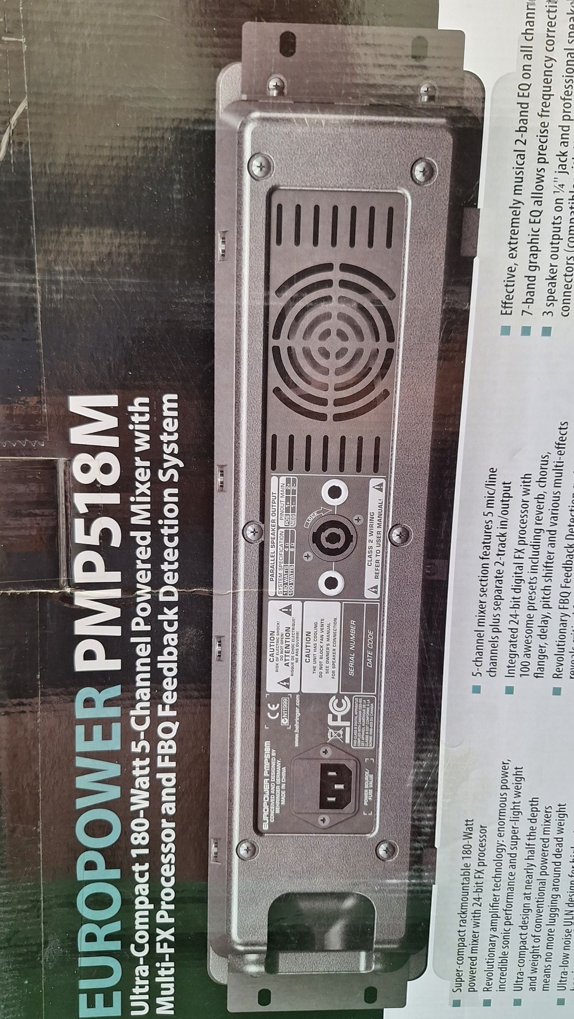 Europower PMP518M Ultra Compaact 180 Watt 5 Channel Pow... 3