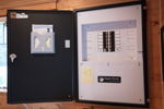 Equi=Tech 10WQ wall panel A/C transformer with door open