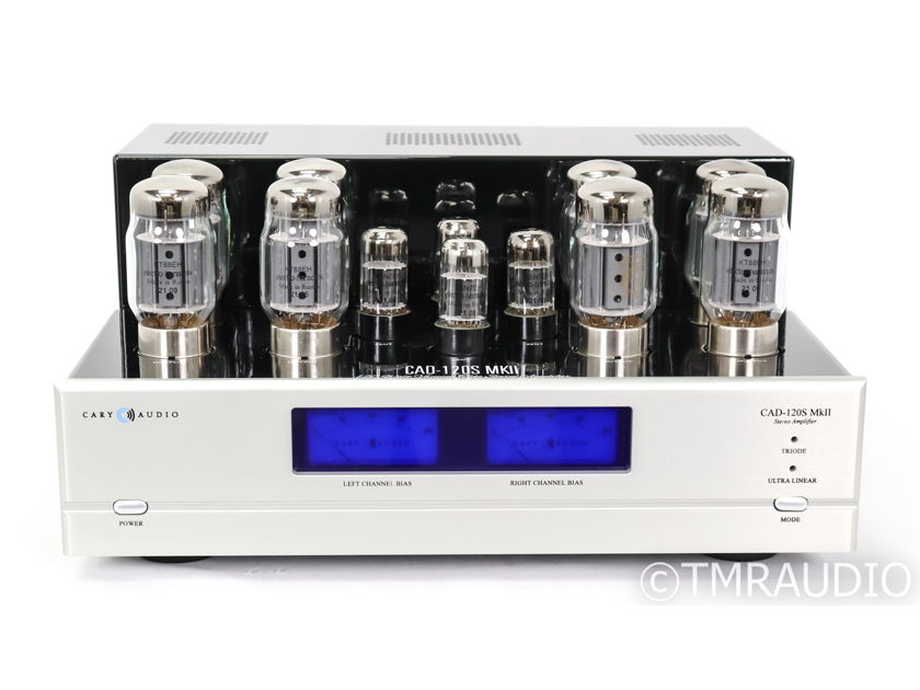 Cary Audio CAD-120S Mk II Stereo Tube Power Amplifier; CAD120S; Mk2; Silver (44215)