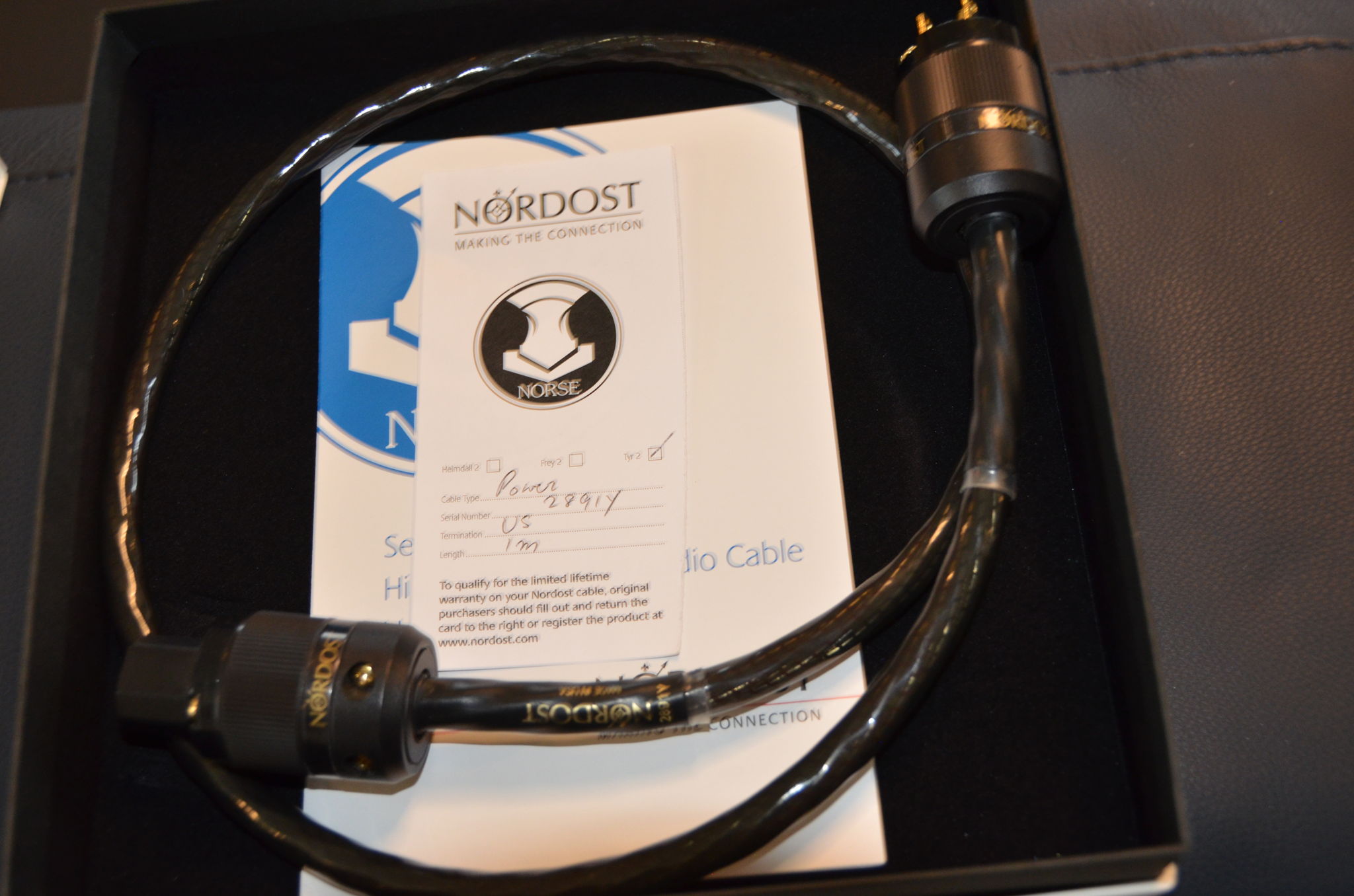 Nordost Tyr 2 power cord 1M 15 amp IEC 4