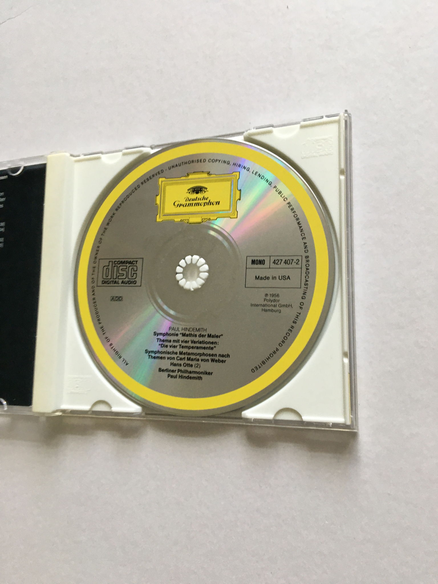 Hindemith Dirigiert conducts Berliner cd Deutsche Gramm... 3