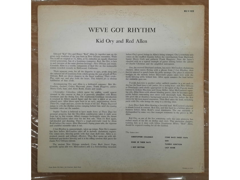 Kid Ory And Red Allen - We've Got Rhythm 1960 EX ORIGINAL MONO VINYL LP  VERVE MG V-1020