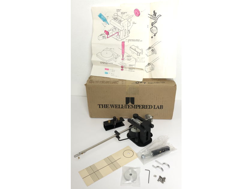 The Well-Tempered Labs CLASSIC Tonearm Turntable Record Player TONEARM w/ Orig. Packing Box & Accessories