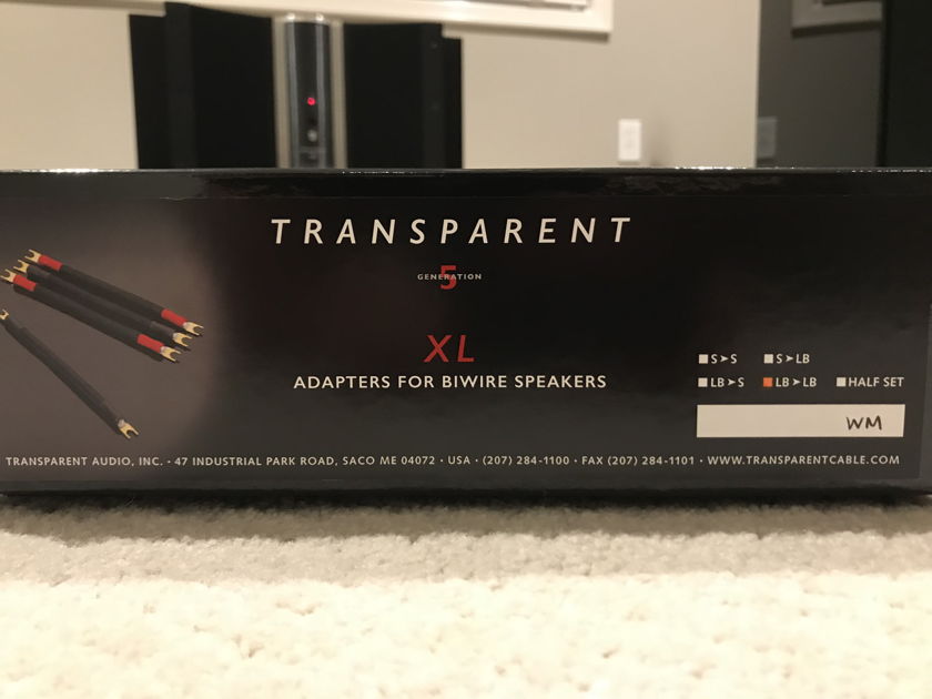 Transparent Audio biwire gen 5 XL  adapters